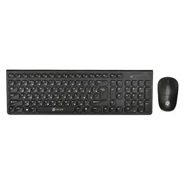  Клавиатура + мышь Oklick 220M клав:черный мышь:черный USB беспроводная slim Multimedia 