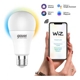  Умная лампа Gauss IoT Smart Home (1080112) E27 10Вт 1055lm Wi-Fi 