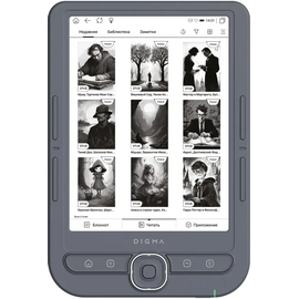 Электронная книга Digma tome 6" темно-серый 